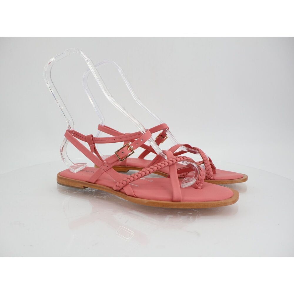 Free People Sunny Days Sandal Women's Sandal Size 9.5 Pink Leather Minimal Thong